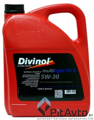 Масло моторное DIVINOL MULTILIGHT FO 2 5W-30 5л
