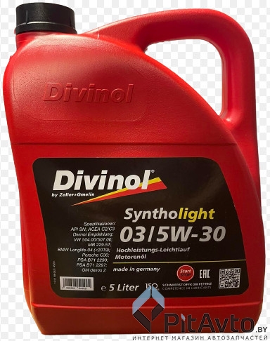 Масло моторное DIVINOL SYNTHOLIGHT 03 5W-30 5л  / 49251-K007