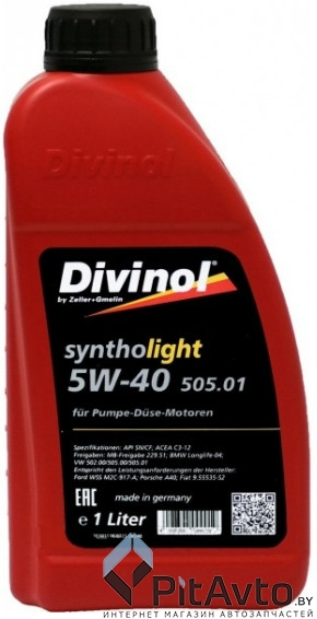 Масло моторное DIVINOL SYNTHOLIGHT 505.01 5W-40 1л