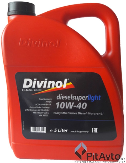 Масло моторное DIVINOL DIESELSUPERLIGHT 10W-40 5л
