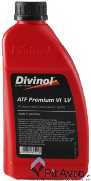 Жидкость гидравлическая DIVINOL ATF Premium VI LV 1л