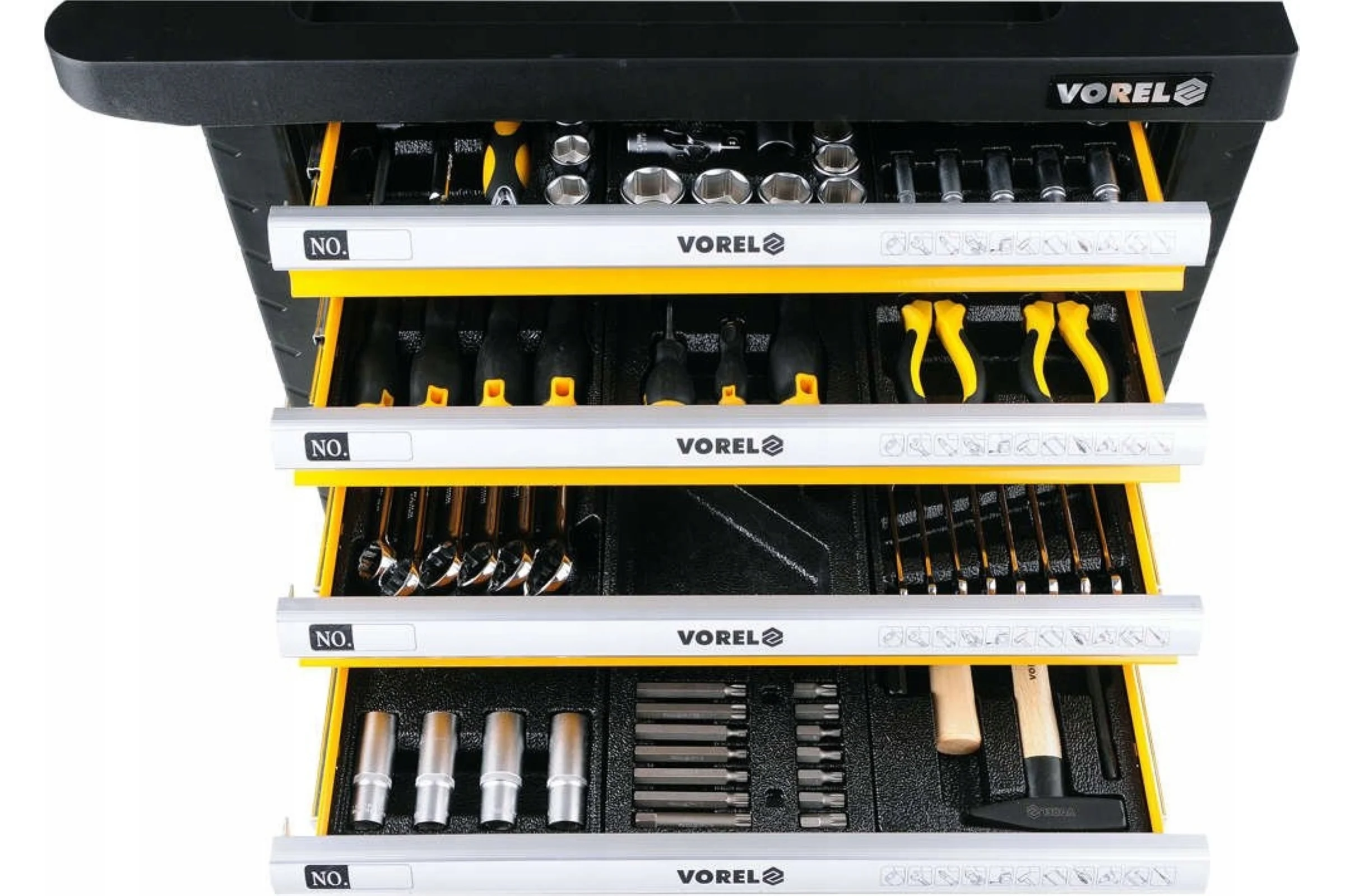 Тележка для инструментов с инструментом 6 полок VOREL 177пр / 58540