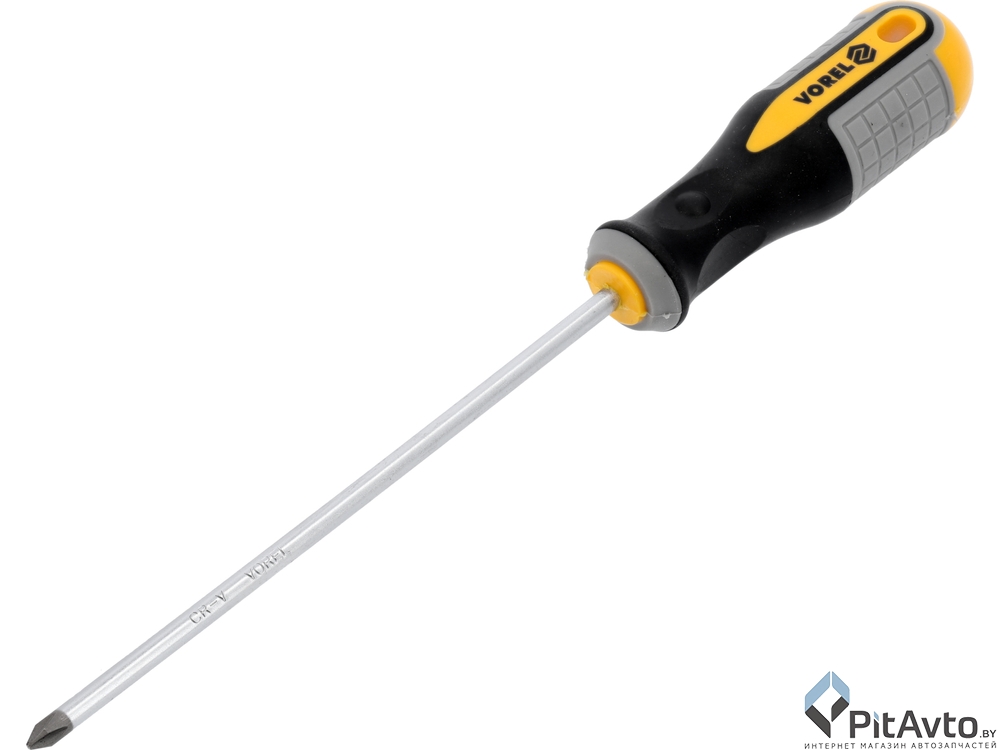 Изображение Отвёртка крестовая VOREL 60965 РН1x150мм Отвёртка крестовая VOREL 60965 РН1x150мм