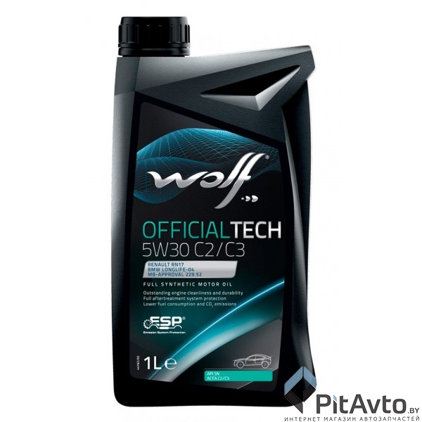 Масло моторное Wolf Officialtech 5W-30 C2/C3 1л