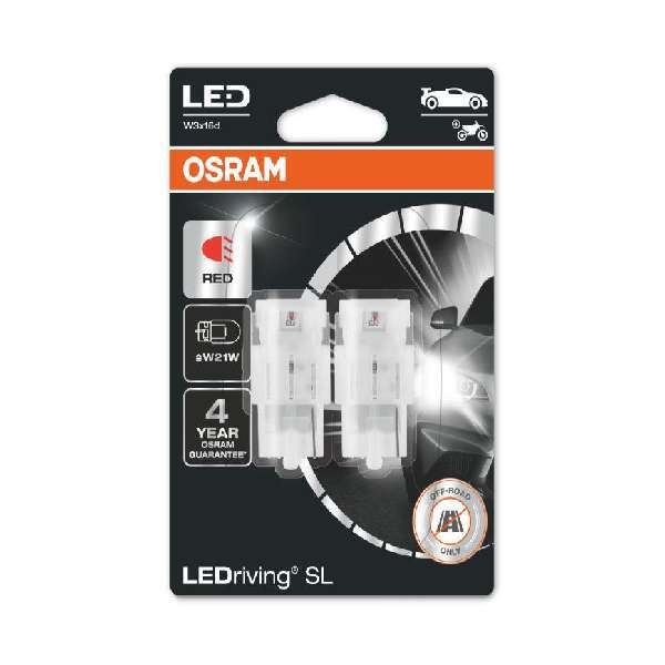 Комплект светодиодных ламп OSRAM, W21W, 7505DRP-02B