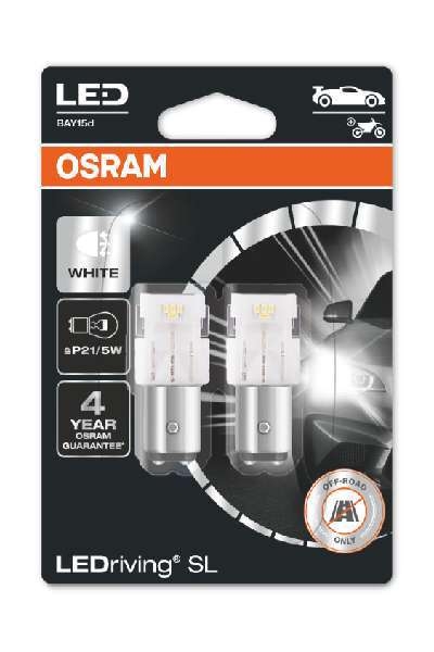 Комплект светодиодных ламп OSRAM, P21/5W, 7528DWP-02B