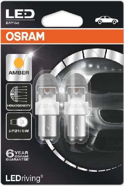Комплект светодиодных OSRAM, P21/5W, 7528DYP-02B