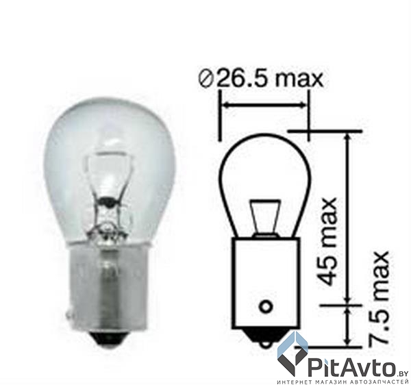 Лампа накаливания МАЯК P21W / 81217