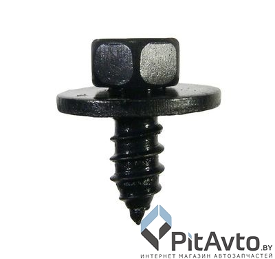 WRT 92937M Саморез 5.2x12mm под ключ с шайбой D=14mm цвет черный