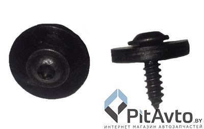 WRT 93054M Саморез 4x12mm цвет черный c шайбой D=18mm