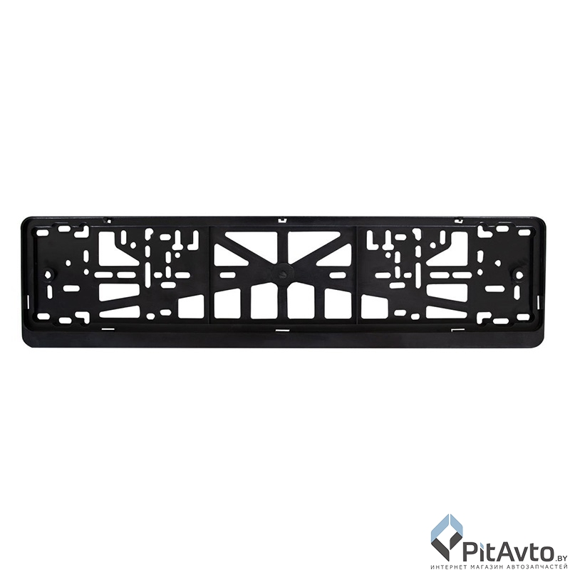 Рамка под номерной знак AVS односоставная чёрная