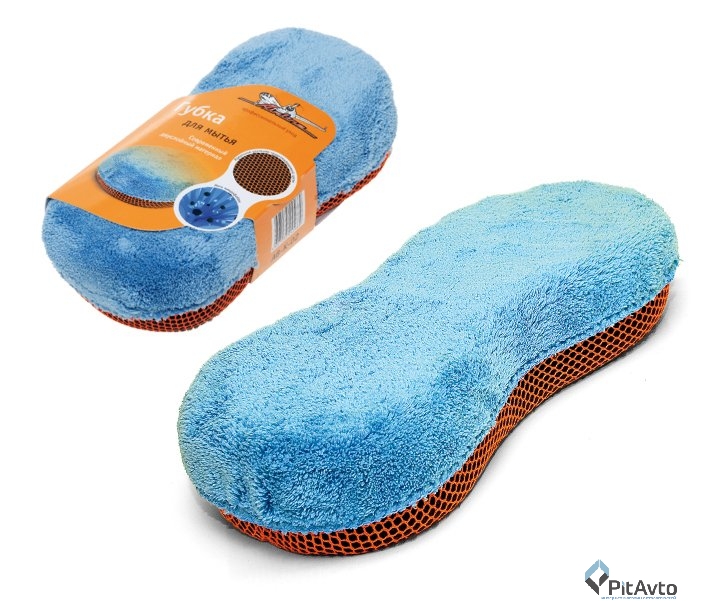 Губка для мытья из микрофибры AIRLINE AB-K-02