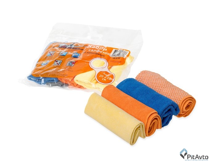 Набор салфеток из микрофибры AIRLINE AB-V-02 4шт