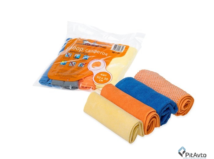 Набор салфеток из микрофибры AIRLINE AB-V-03 4шт