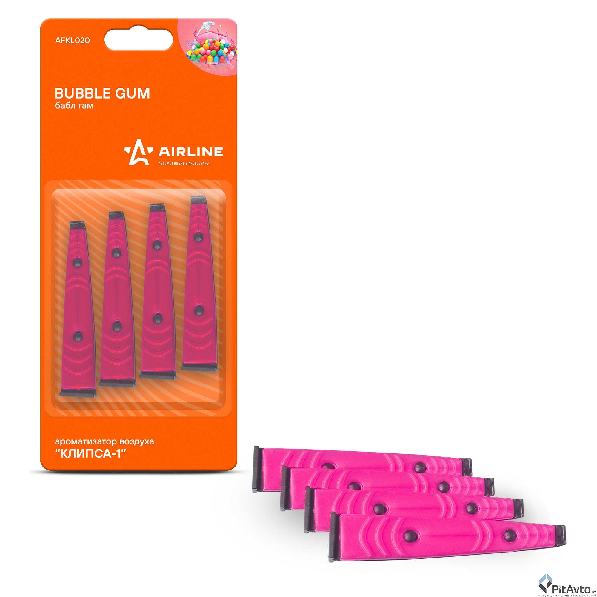 Ароматизатор AIRLINE в дефлектор ''Клипса-1'' бабл гам