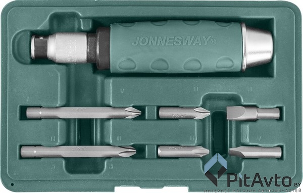 Отвертка ударная с насадками JONNESWAY 7пр