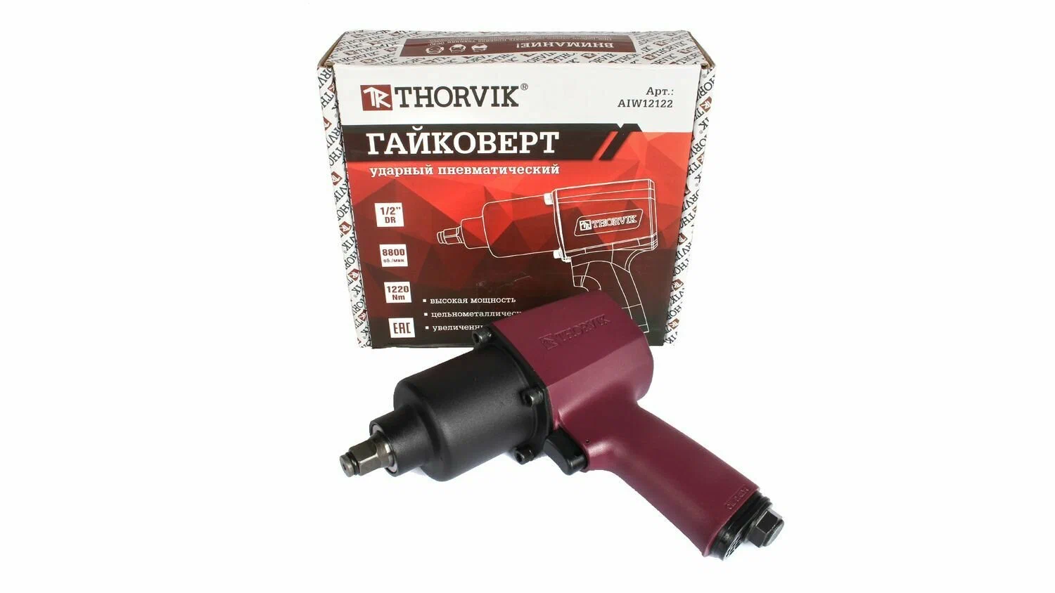 Пневмогайковерт ударный THORVIK 1/2