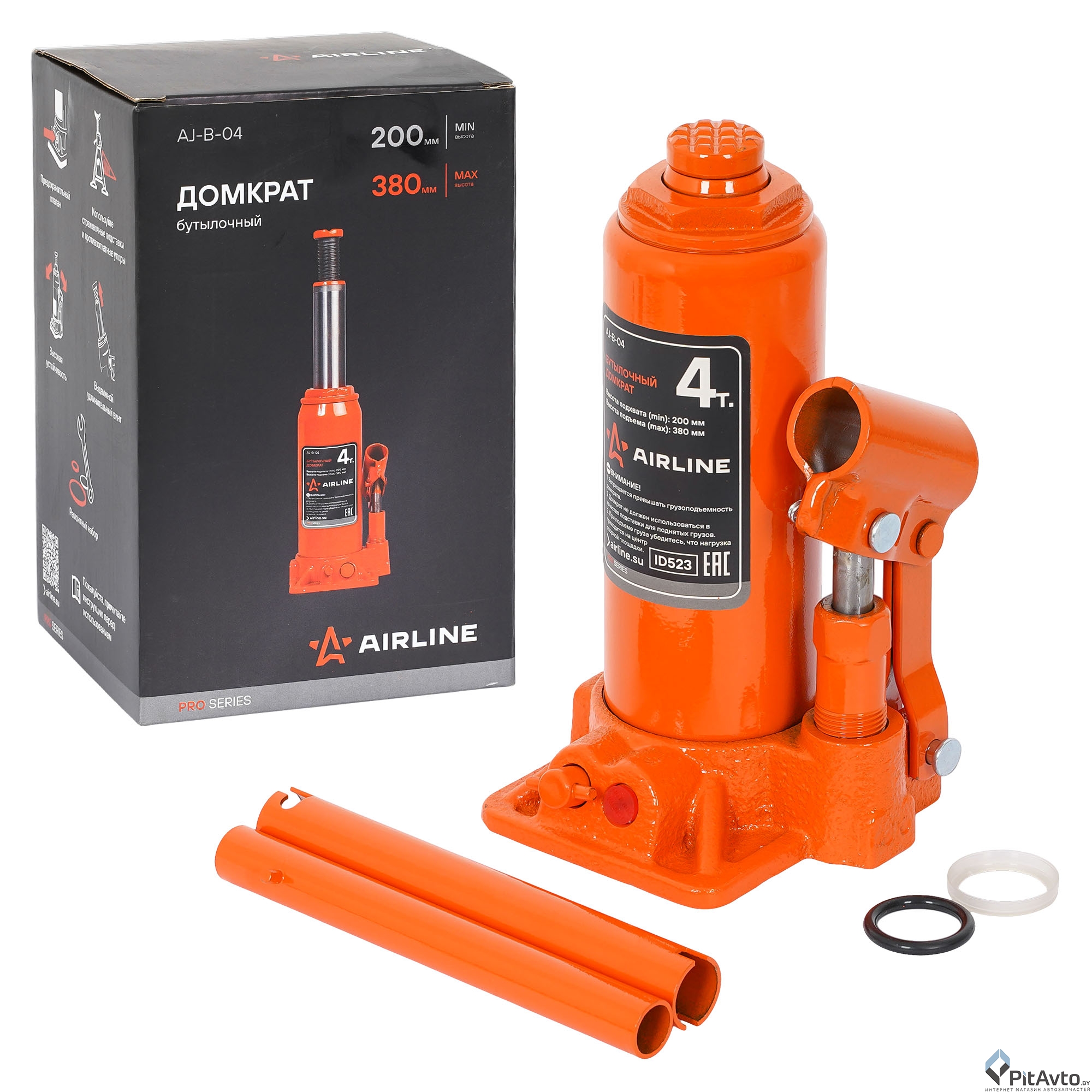 Домкрат бутылочный AIRLINE AJB04 (4т)