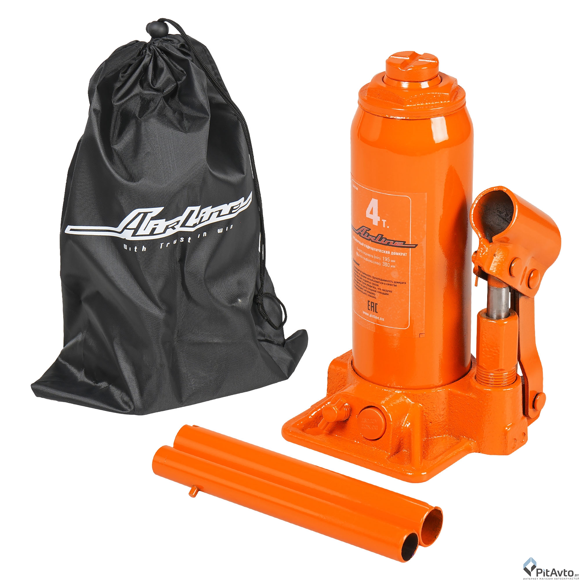 Изображение Домкрат бутылочный AIRLINE AJB04 (4т) Домкрат бутылочный AIRLINE AJB04 (4т)