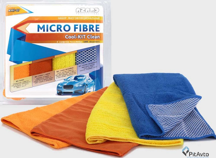 Набор салфеток замша 4 шт AZARD AMF-07