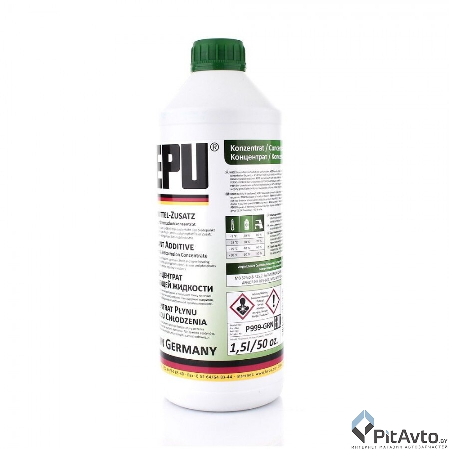 Антифриз HEPU зеленый 1.5л (концентрат)