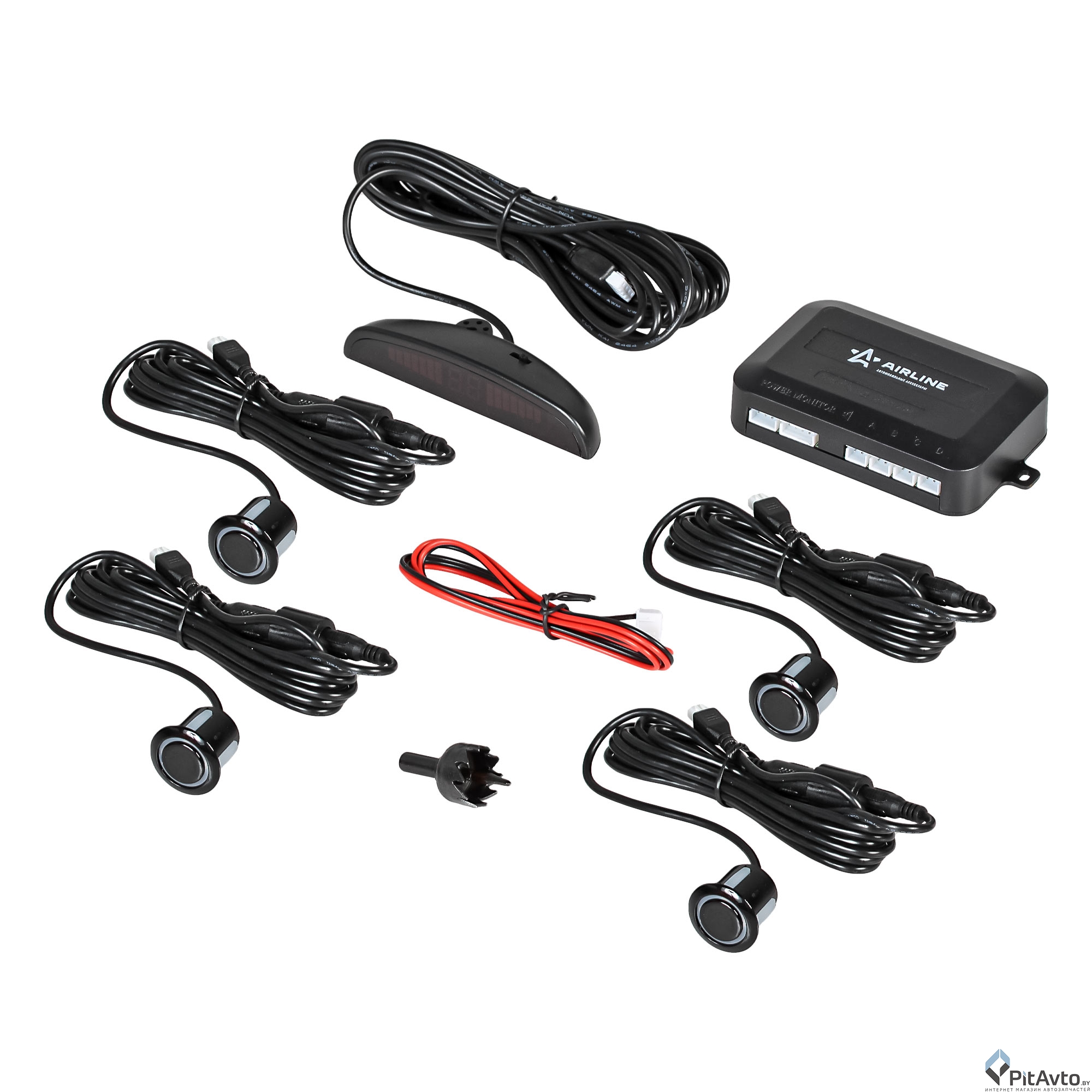 Изображение Парковочный радар 4 датчика AIRLINE APS4L01 Парковочный радар 4 датчика AIRLINE APS4L01