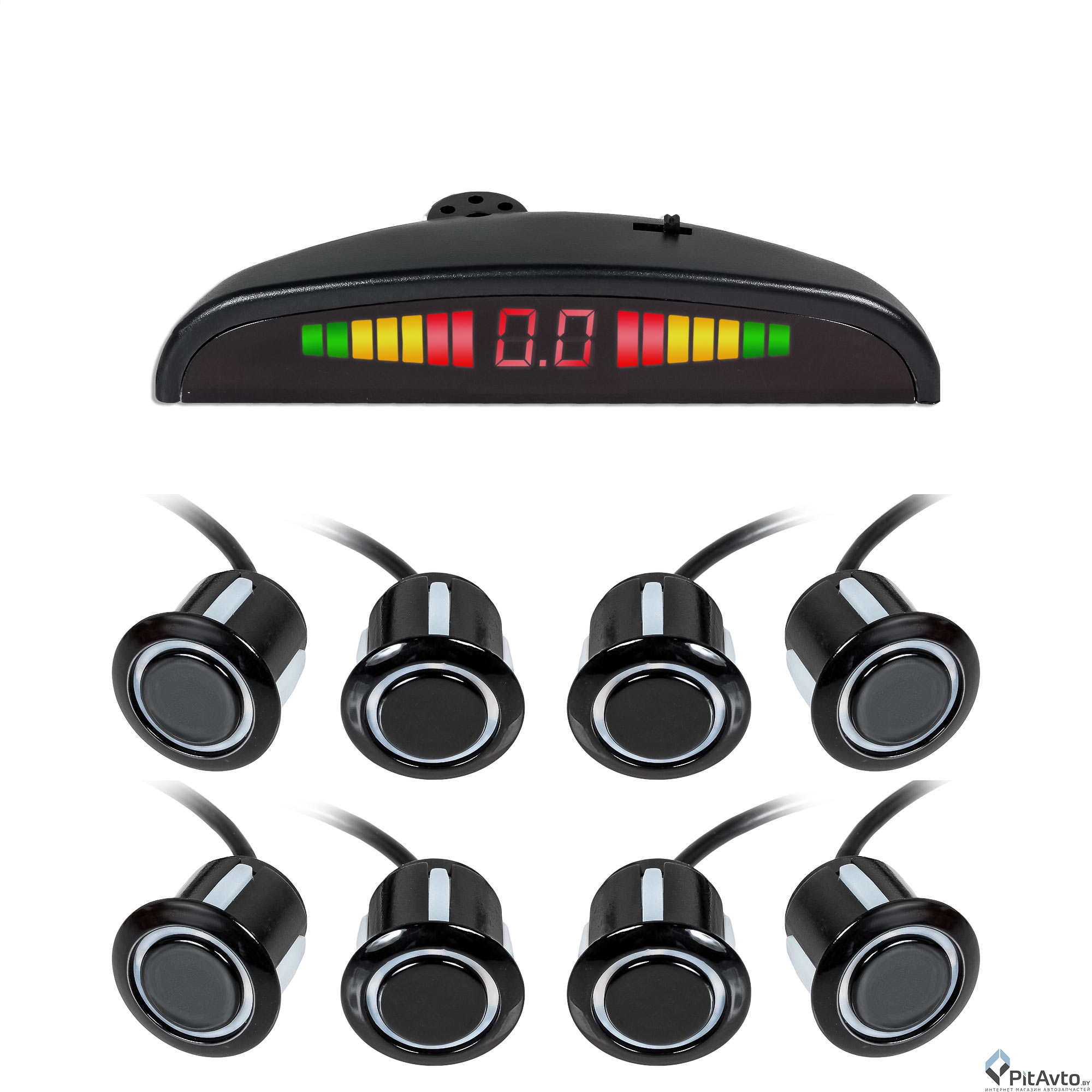 Изображение Парковочный радар 8 датчиков AIRLINE APS8L02 Парковочный радар 8 датчиков AIRLINE APS8L02