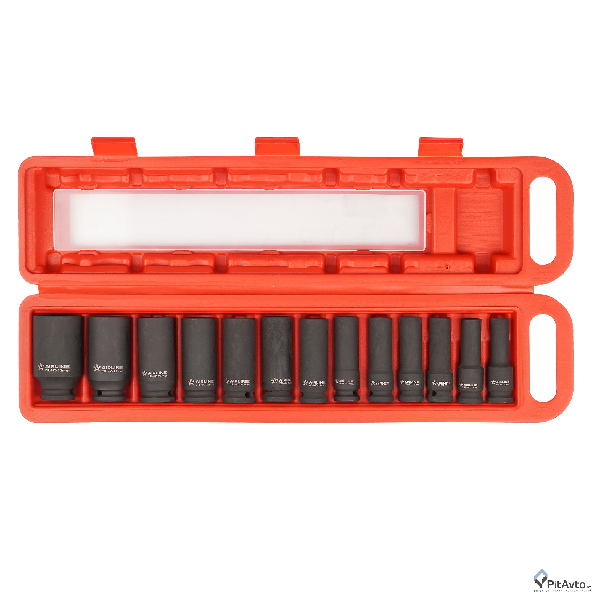 Набор головок ударных AIRLINE 1/2''DR L=78мм 13пр