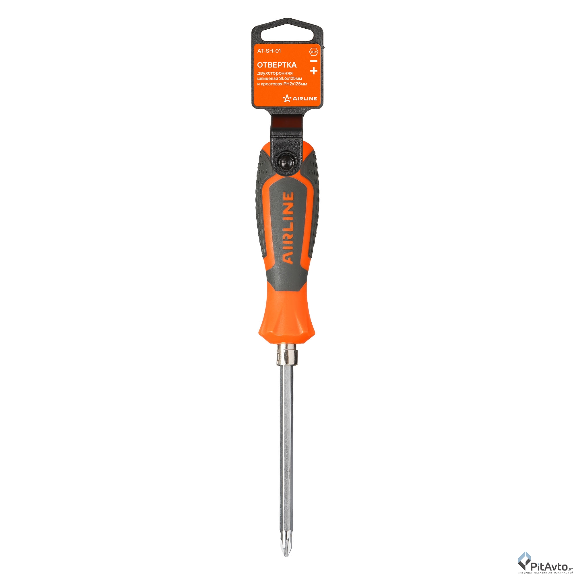 Отвертка двухсторонняя шлицевая AIRLINE SL6xPH2x125мм