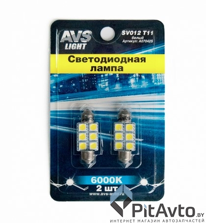 AVS A07042S лампочка светодиодная T11