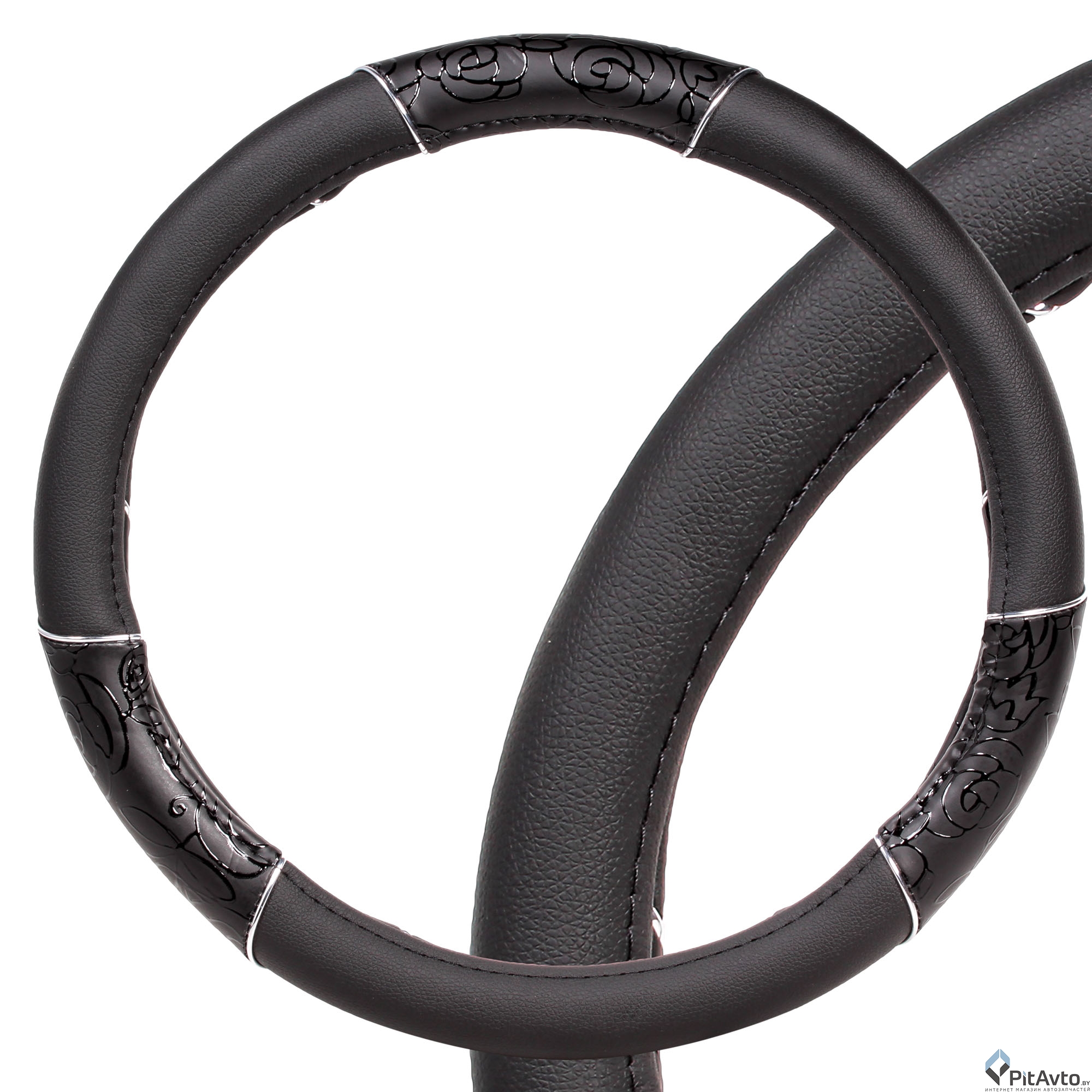 Оплетка на руль из искусственной кожи AIRLINE AWCCM06M