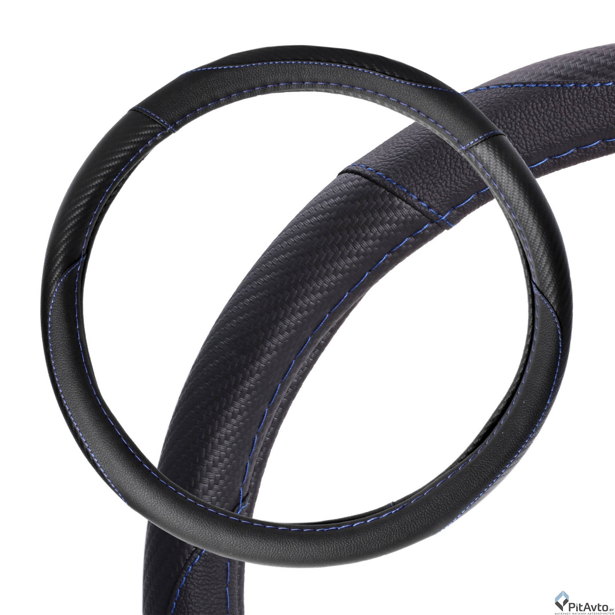 Оплетка на руль эко-кожа AIRLINE AWSLI16M