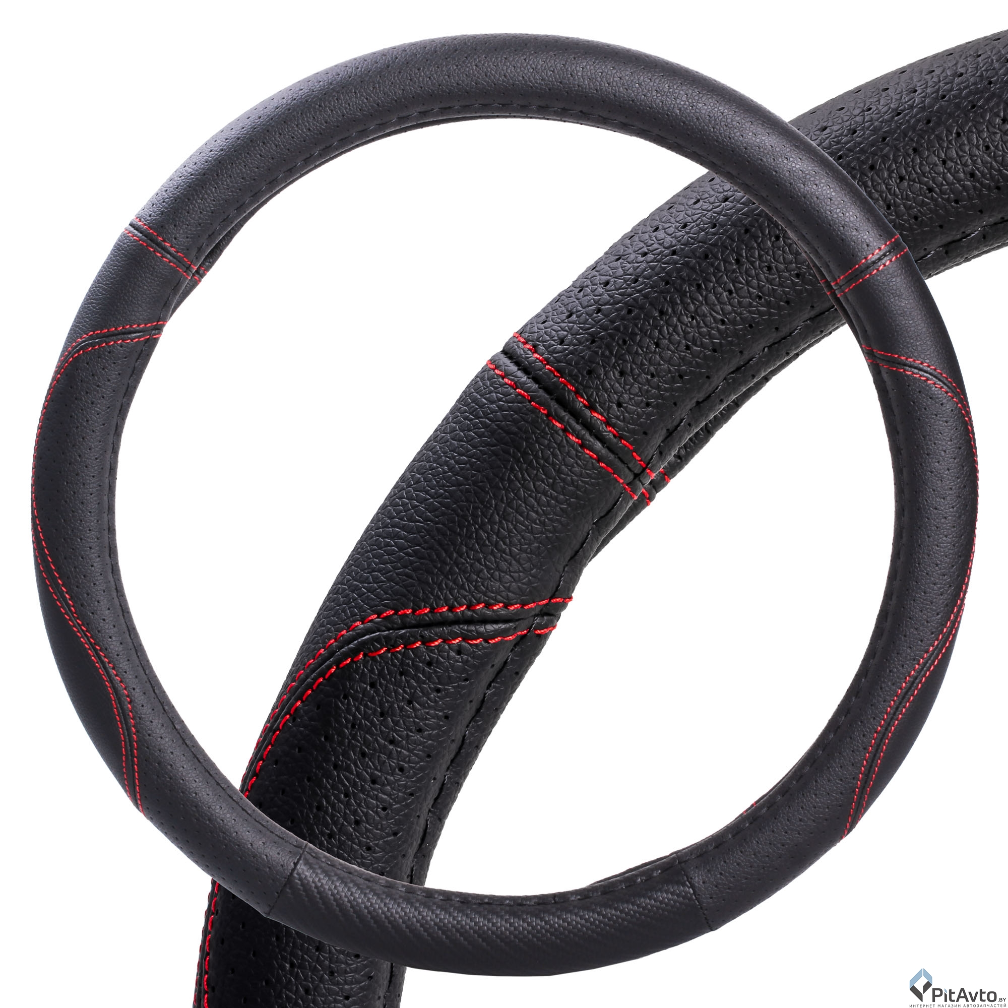 Оплетка на руль из искусственной кожи AIRLINE AWSLI19M