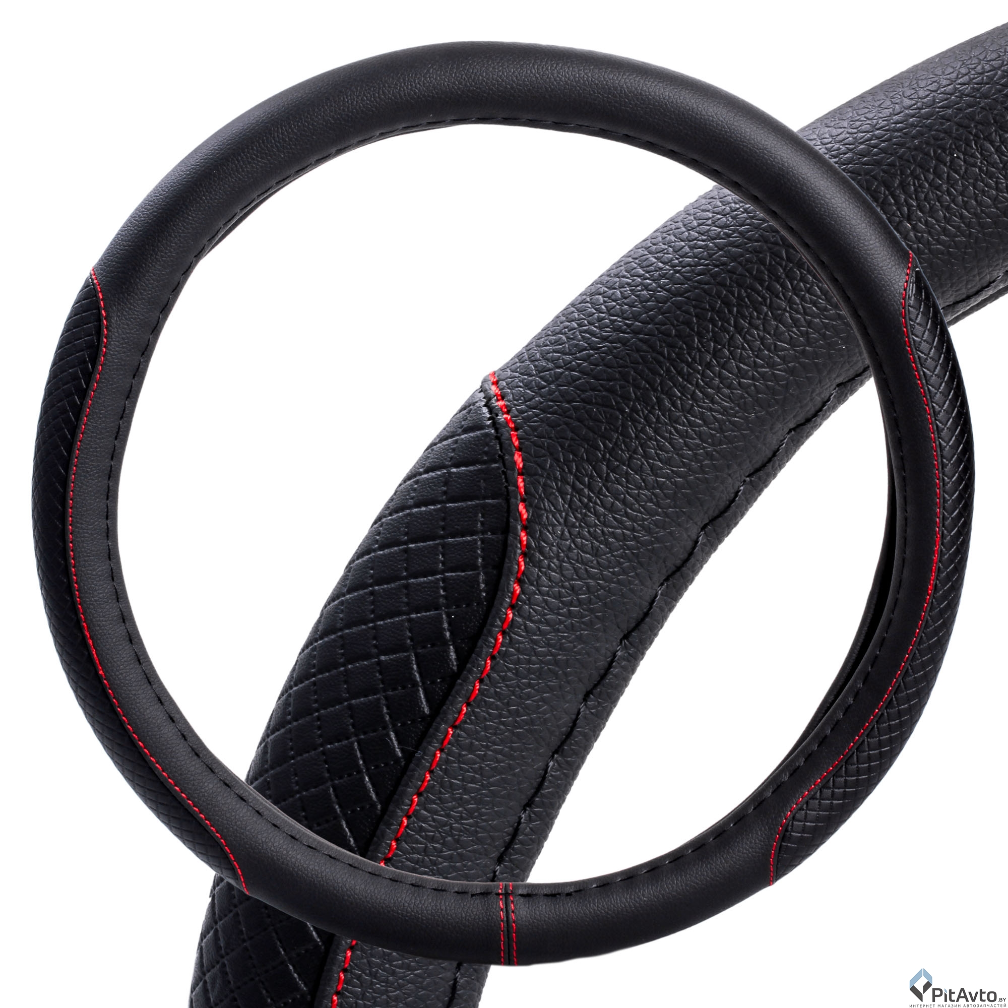 Оплетка на руль из искусственной кожи AIRLINE AWSLI20M
