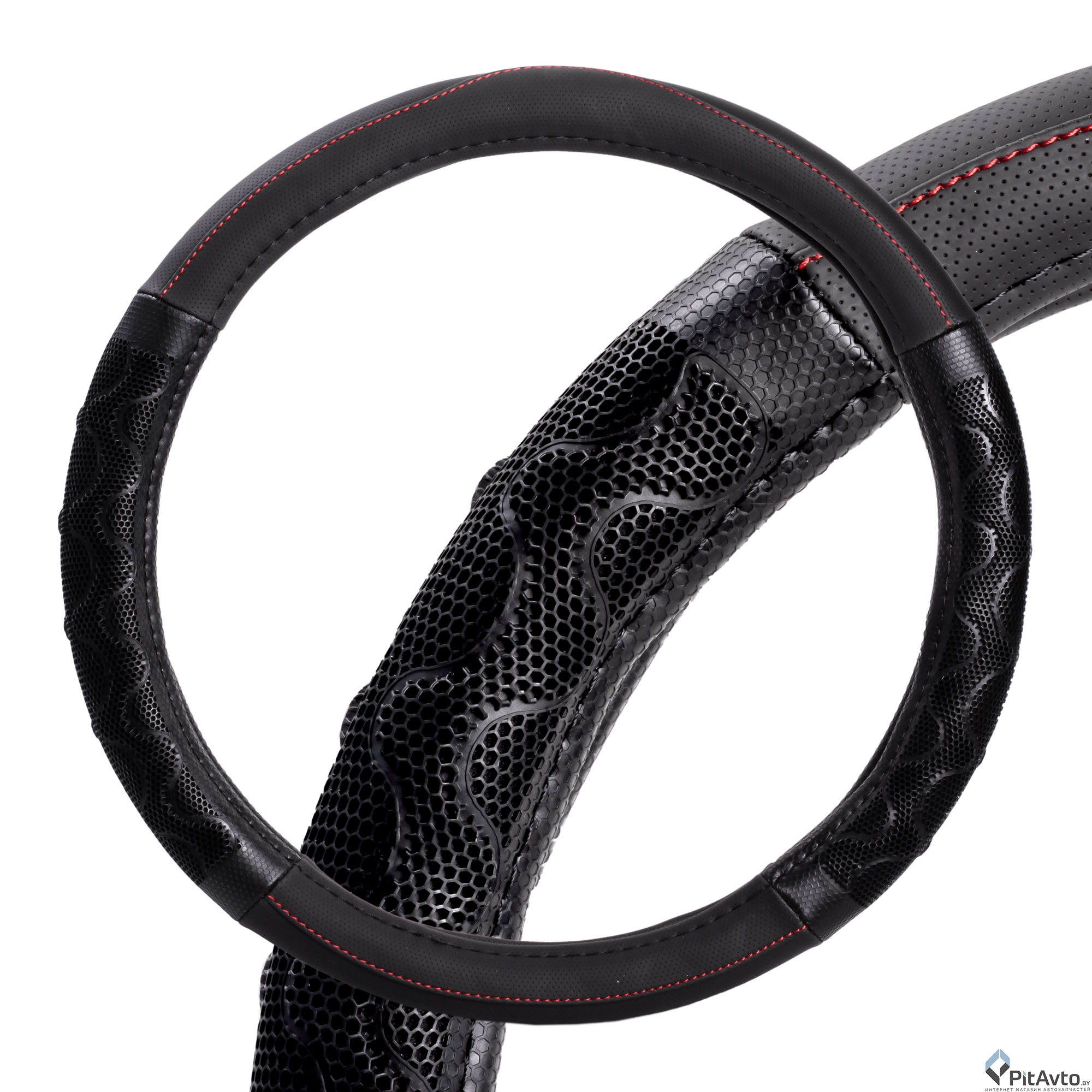 Оплетка на руль из искусственной кожи AIRLINE AWSLI23M