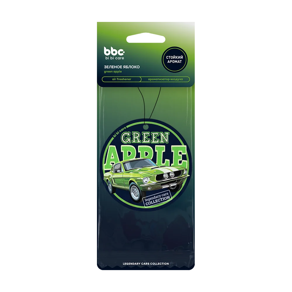 Ароматизатор картонный Зеленое яблоко BIBICARE 4455