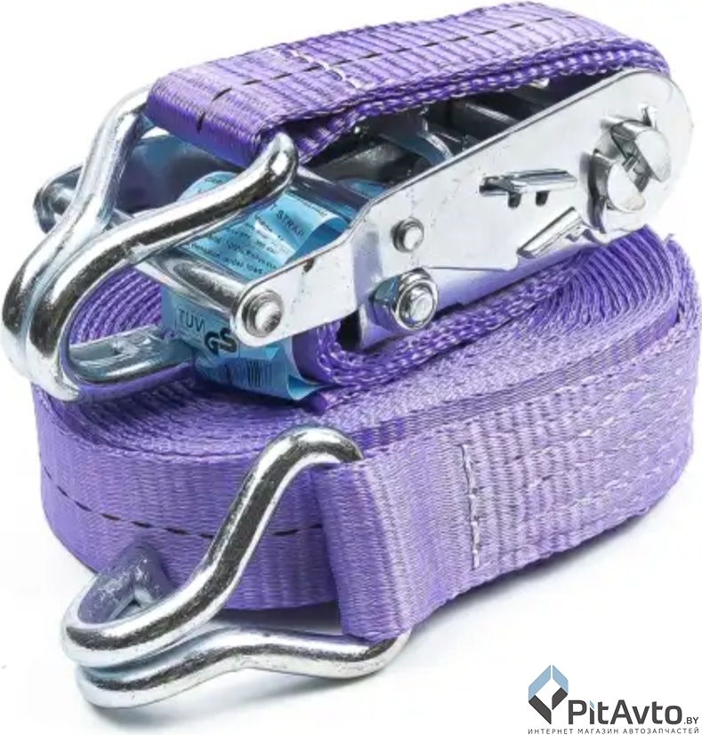 Ремень крепления грузов с храповиком и крюками BRIX 6м 4т
