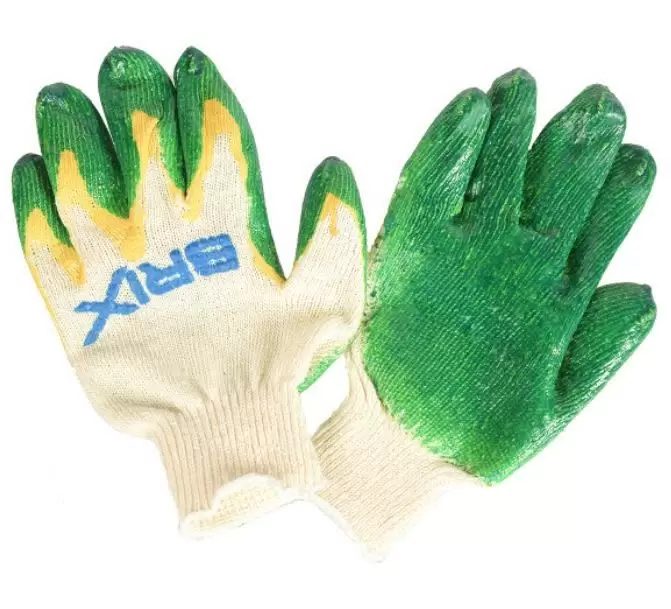 Перчатки х/б BRIX с 2-слойным латексным покрытием