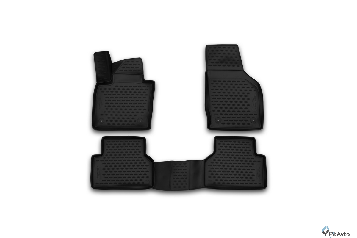 Комплект резиновых ковриков 3D AUDI Q3 2015-> 4шт / CARAUD00001