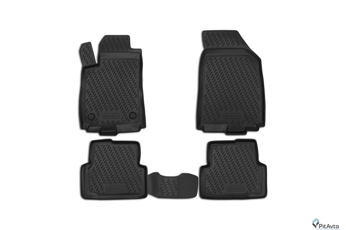 Комплект резиновых ковриков CHEVROLET Aveo 2012-> 4шт / CARCHV00021