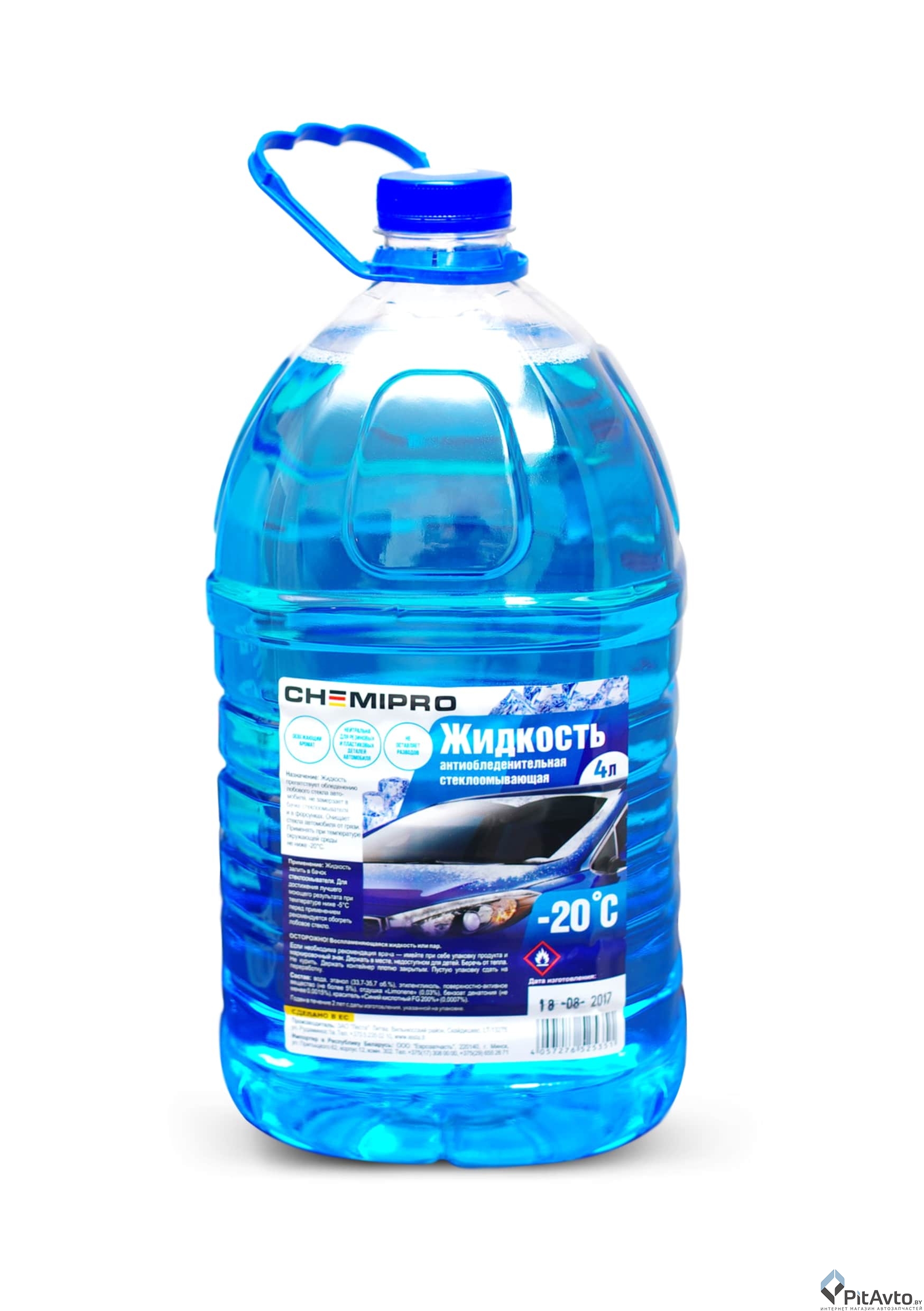 Жидкость стеклоомывателя CHEMIPRO -20°С 4л / CH040