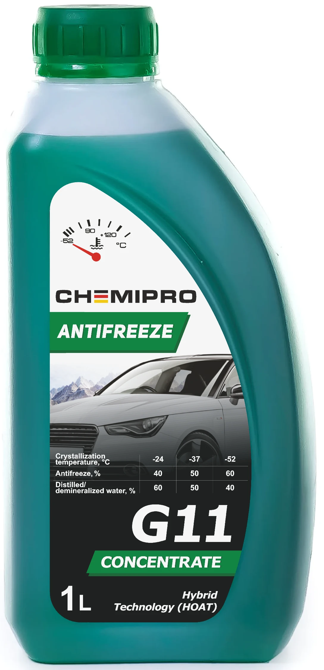 Антифриз Chemipro G11 Hybrid концентрат зеленый 1л