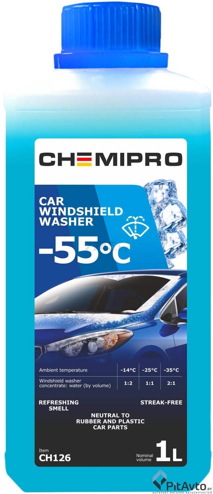 Жидкость стеклоомывателя зимняя CHEMIPRO 1л / CH126