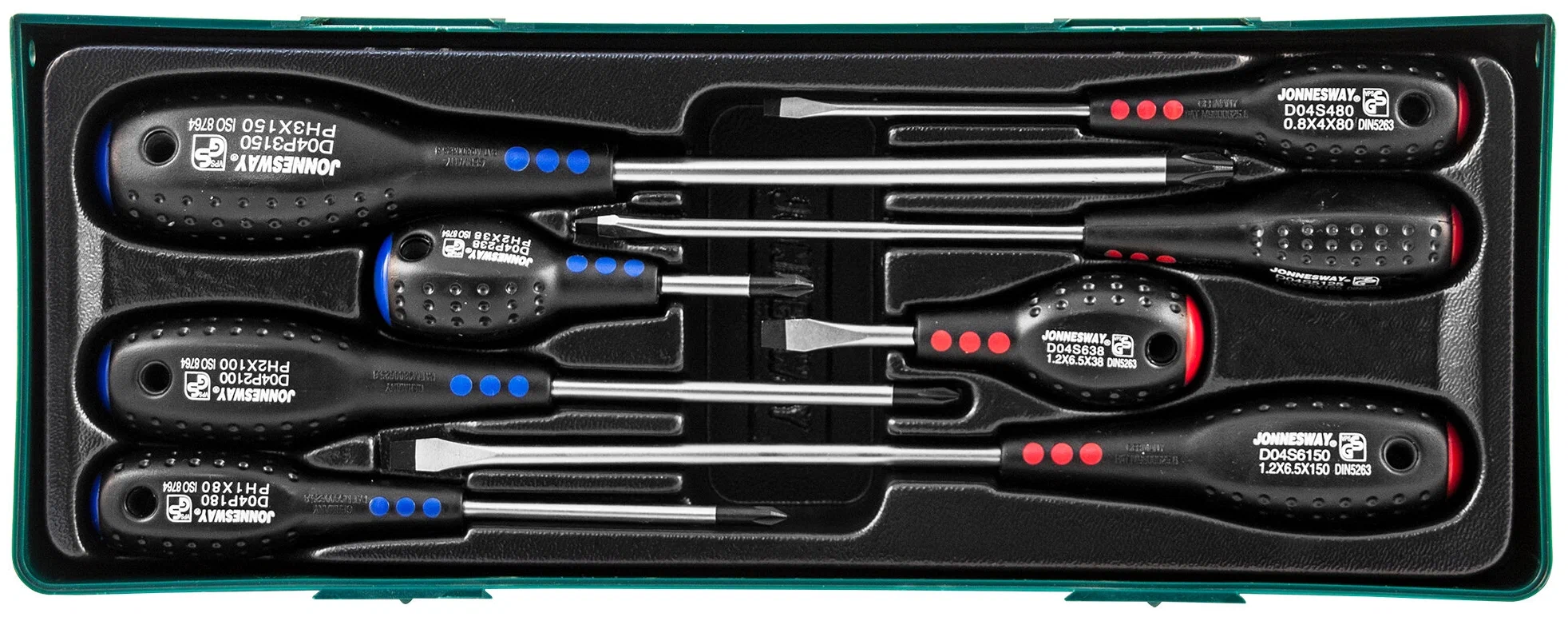 Набор отверток стержневых JONNESWAY 8пр