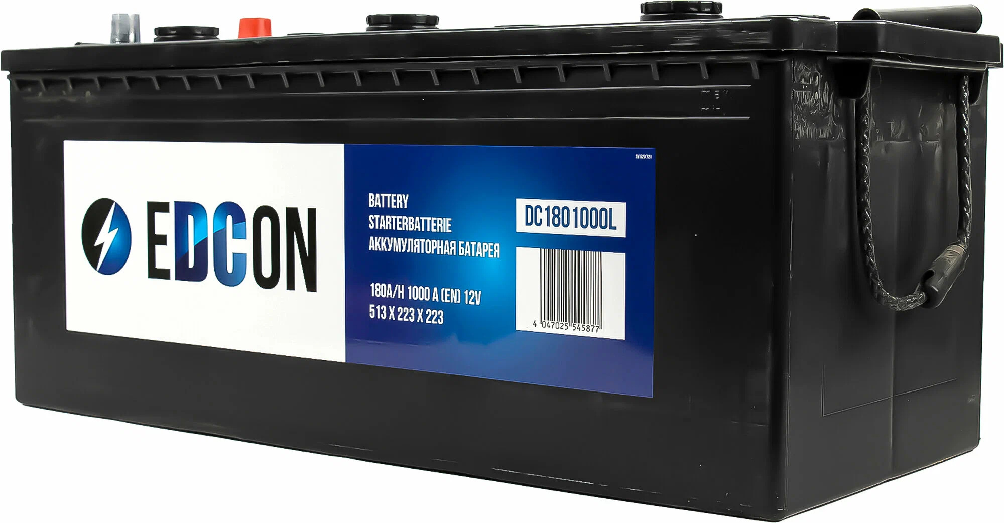 Аккумулятор EDCON T3 180Ah 1100А R+ / DC1801100RY