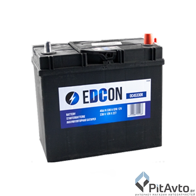 Аккумулятор EDCON 45Ah 330A R+ / DC45330RY