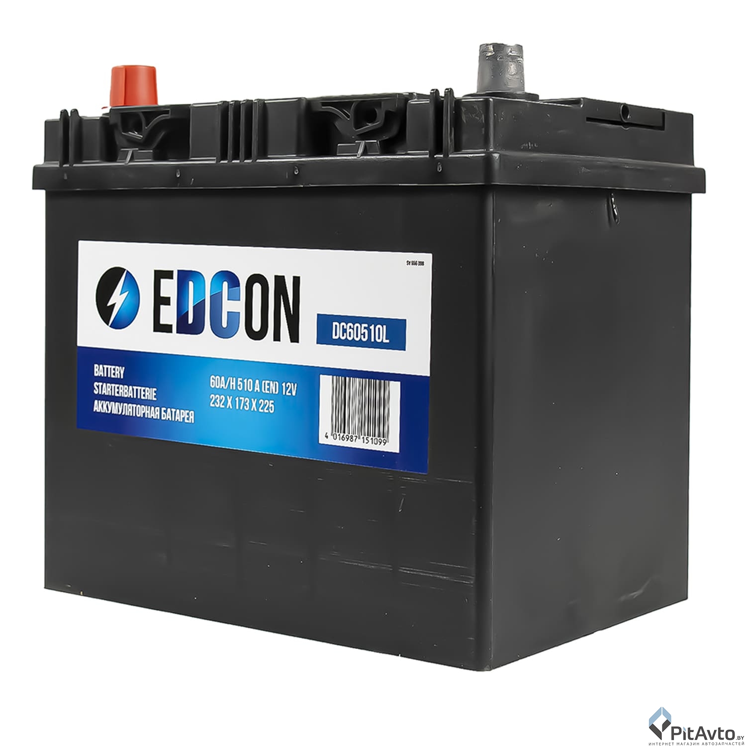 Аккумулятор EDCON 60Ah 510A L+ / DC60510L