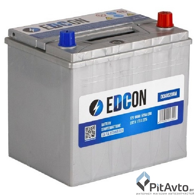 Аккумулятор EDCON 68Ah 600A R+ / DC68600RY