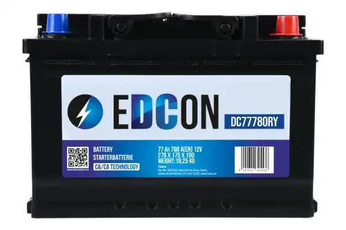 Аккумулятор EDCON 77Ah 780A R+ / DC77780RY