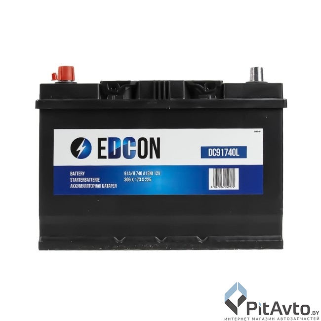 Аккумулятор EDCON 91Ah 740A L+ / DC91740LY